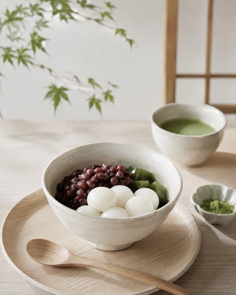抹茶白玉紅豆