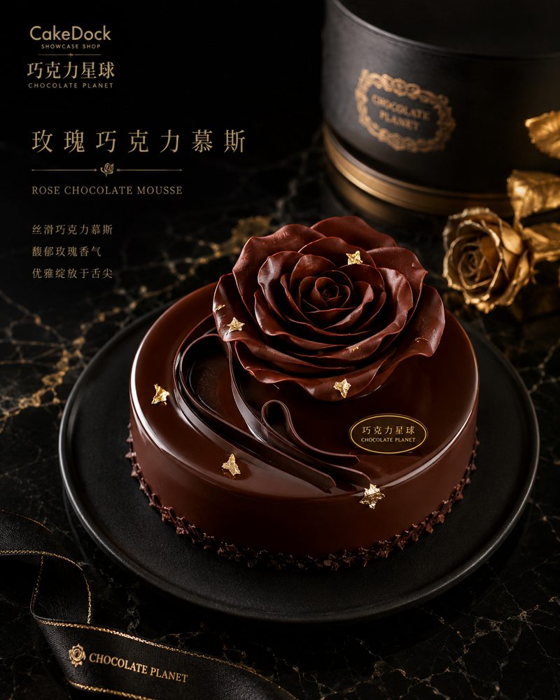 濃黑巧克力淋面蛋糕