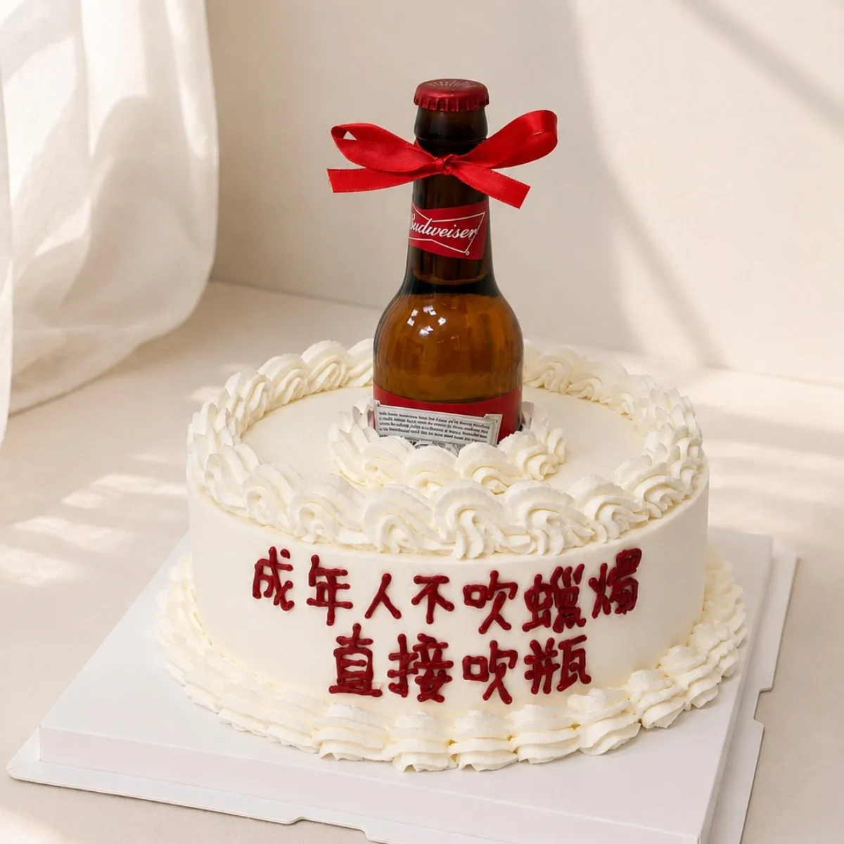 啤酒造型吹瓶蛋糕
